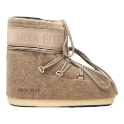 Heren Moon Boot Felt Low Boots met Logo Paneel