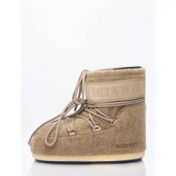 Heren Moon Boot Felt Low Boots met Logo Paneel