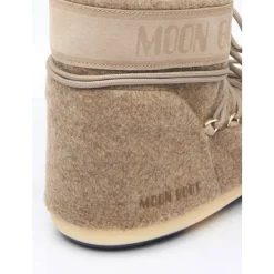 Heren Moon Boot Felt Low Boots met Logo Paneel
