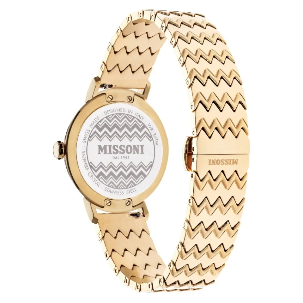 DAMES Missoni Horloges^Fiammato Groen Roestvrij Stalen Horloge