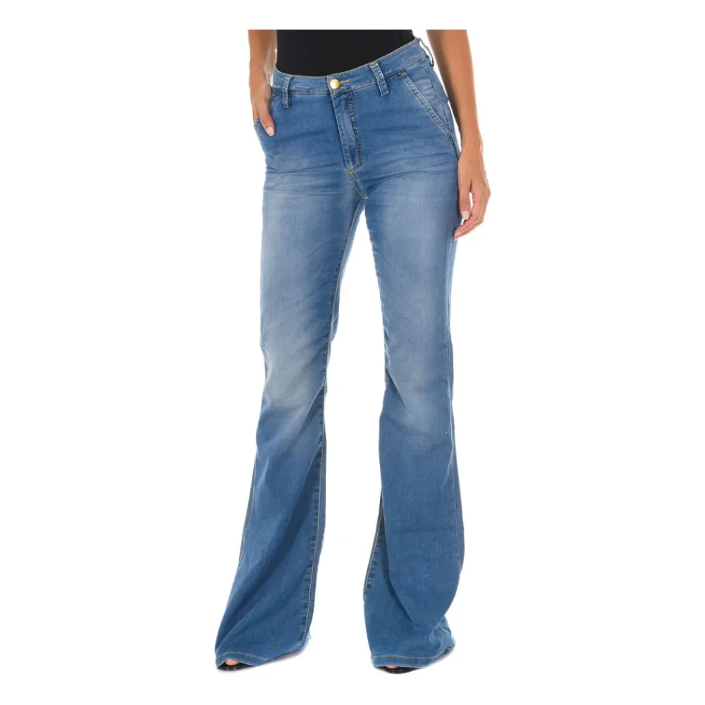 DAMES MET Jeans^Flared Jeans Hoge Taille