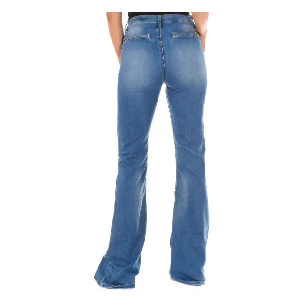 DAMES MET Jeans^Flared Jeans Hoge Taille