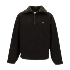 Heren Lacoste Fleece Trui met Halve Rits