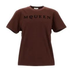 Heren Alexander McQueen Shirts^Flocked Logo T-shirt
