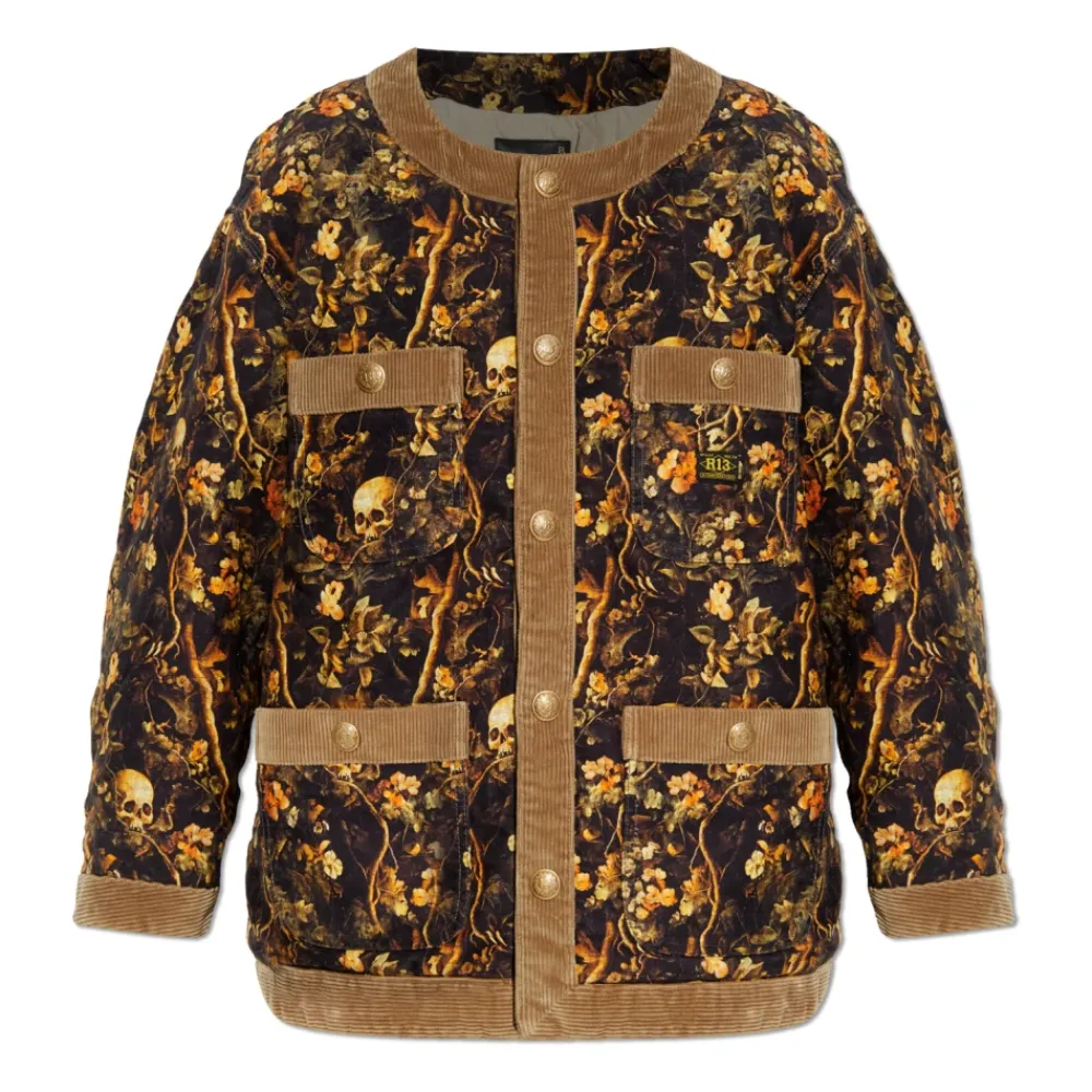 DAMES R13 Jassen^Floral Motif Jas