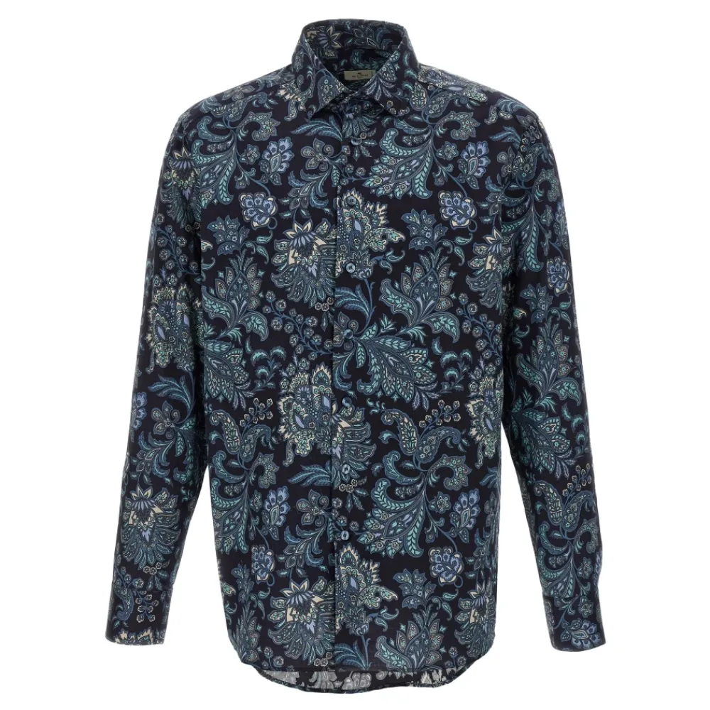 Heren Etro Floral Paisley Katoenen Overhemd