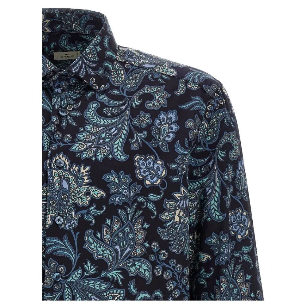 Heren Etro Floral Paisley Katoenen Overhemd