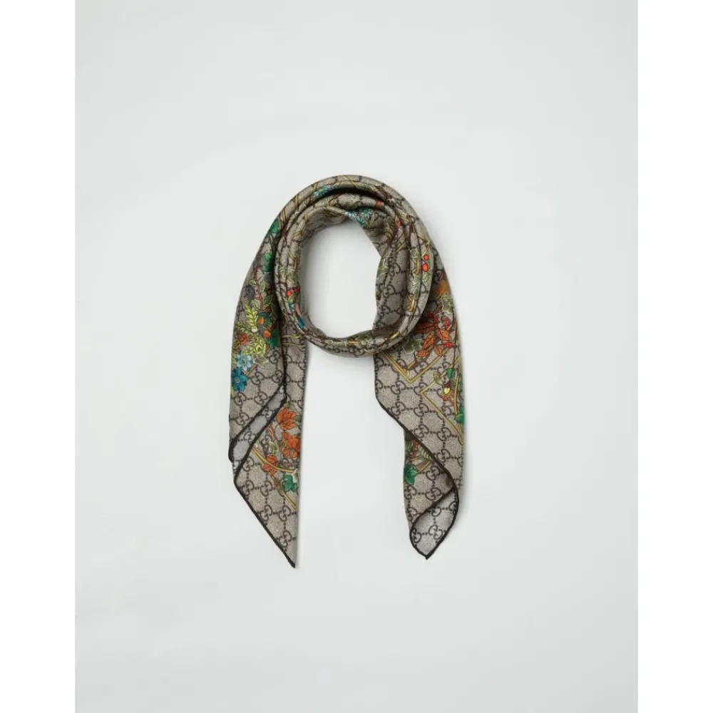 DAMES Gucci Sjaals^Floral Silk Scarf