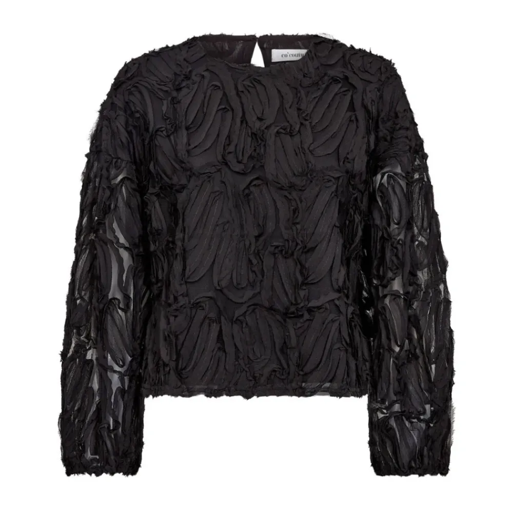 DAMES Co'Couture Fluffy Blouse met Lange Mouwen