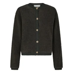 DAMES Neo Noir Fluffy Cardigan met Teddy Kwaliteit