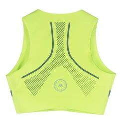Adidas by Stella McCartney Sportshirts^Fluorescerend geel hardloop Crop Top