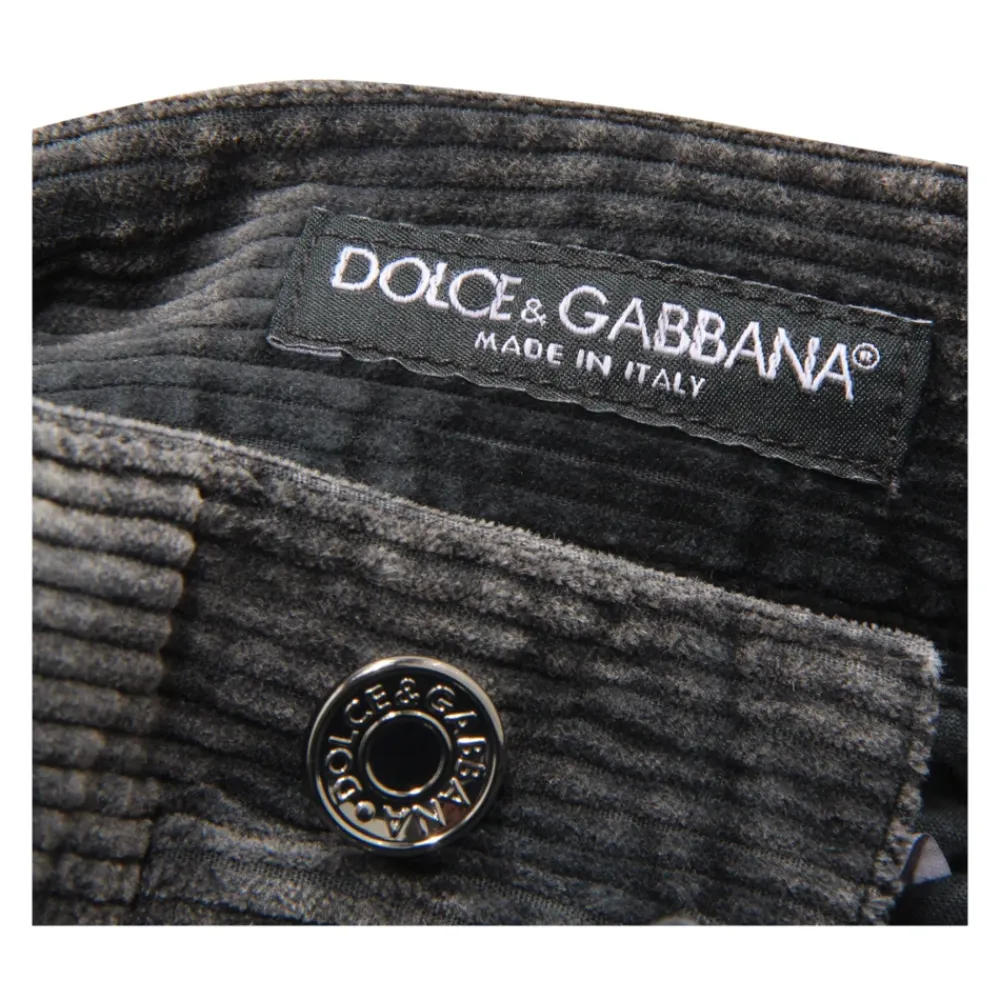 Heren Dolce & Gabbana Broeken^Fluwelen Broek 5 Zak Stijl
