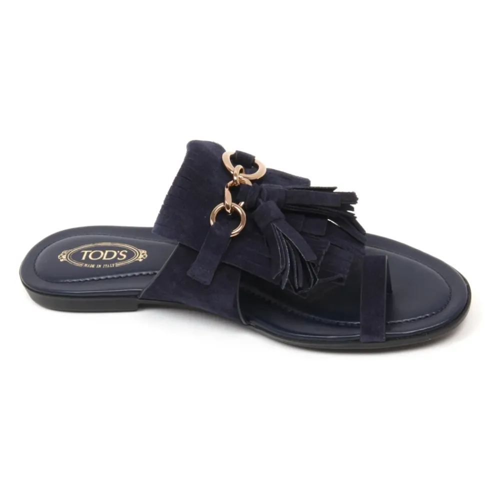 DAMES Tod's Slippers^Frangia sandaal schoen gemaakt in Italië