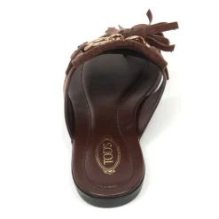DAMES Tod's Slippers^Franje Sandaal Made in Italy