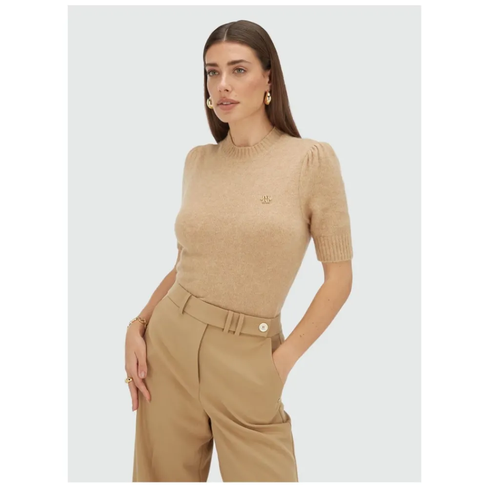 DAMES Josh V Shirts^Franka Lichtbruine Stijlvolle Jurk