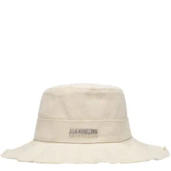 DAMES Jacquemus Hoeden^Frayed Brim Artisjok Bucket Hat