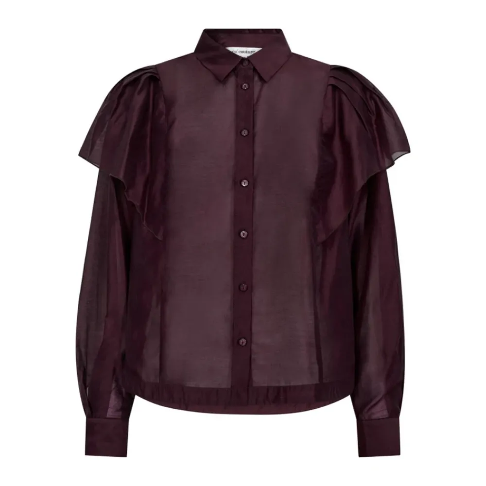 DAMES Co'Couture Frill Shirt 35821 Taffy Stijl