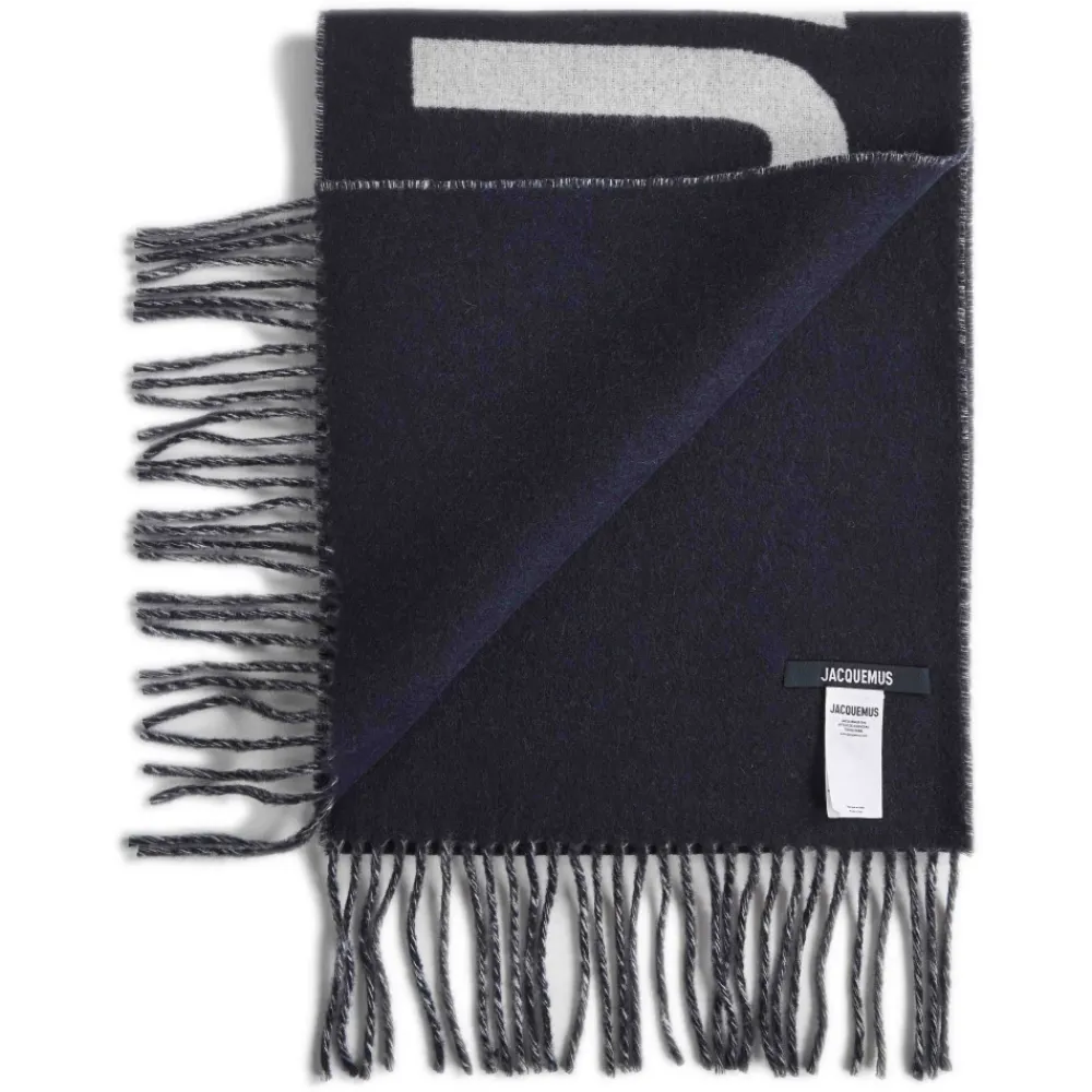 DAMES Jacquemus Sjaals^Fringe Logo Scarf