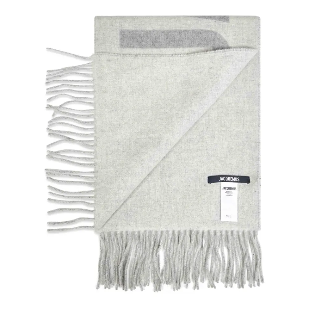DAMES Jacquemus Fringe Logo Sjaal