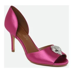 DAMES Kurt Geiger Sandalen^Fuchsia Leren Sandaal met Juweel Detail