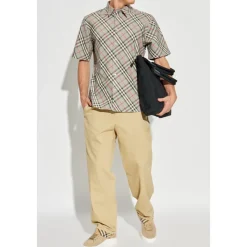 Heren Burberry Broeken^Gabardine Broek