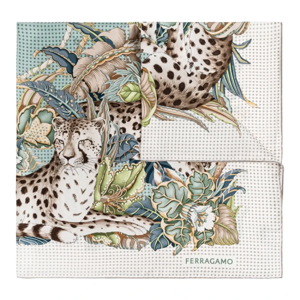 DAMES Ferragamo Sjaals^GATTOPAP Zijden Sjaal