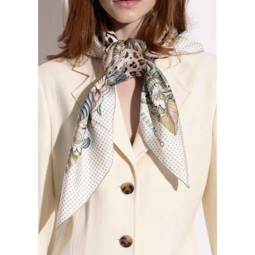 DAMES Ferragamo Sjaals^GATTOPAP Zijden Sjaal