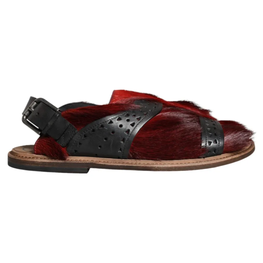 Heren Dolce & Gabbana Sandalen^Gazelle Haar Leren Sandalen Schoenen