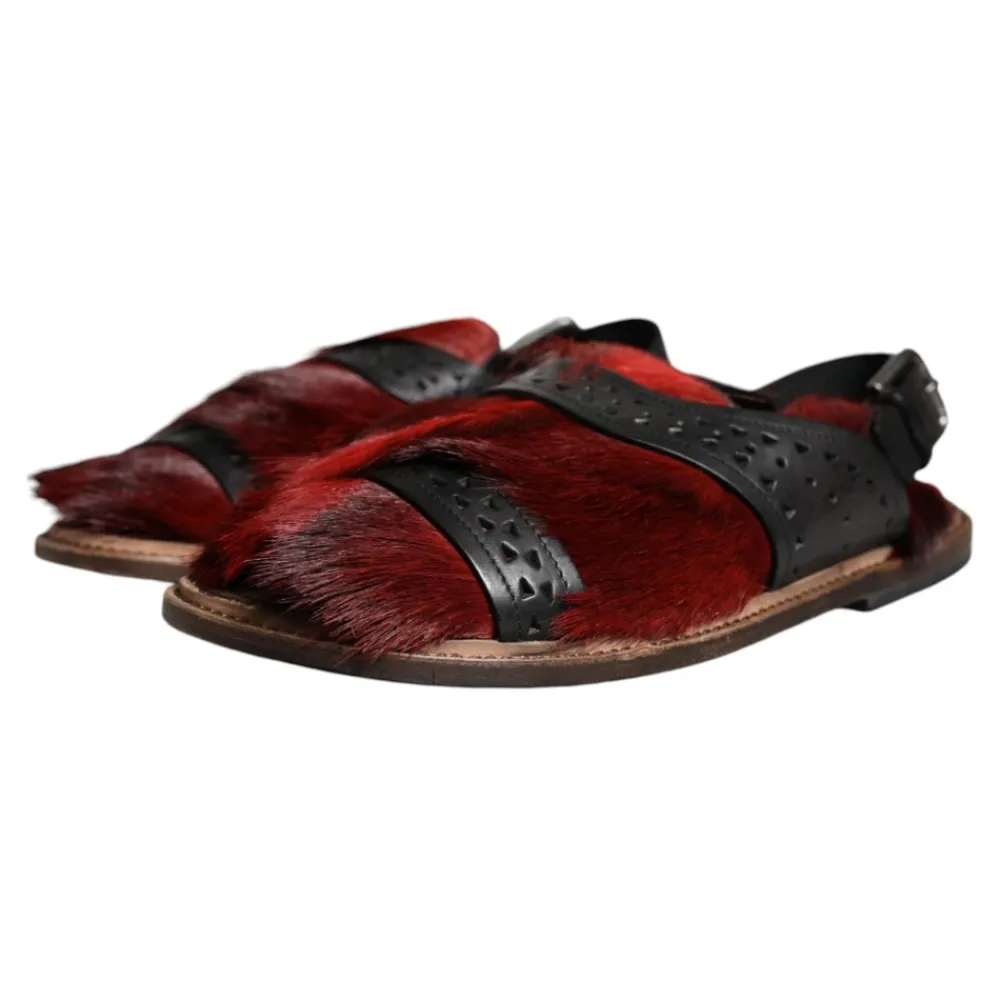 Heren Dolce & Gabbana Sandalen^Gazelle Haar Leren Sandalen Schoenen