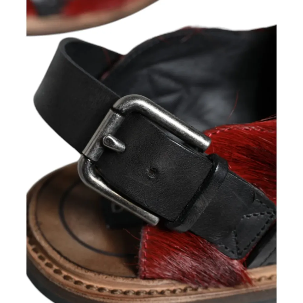 Heren Dolce & Gabbana Sandalen^Gazelle Haar Leren Sandalen Schoenen