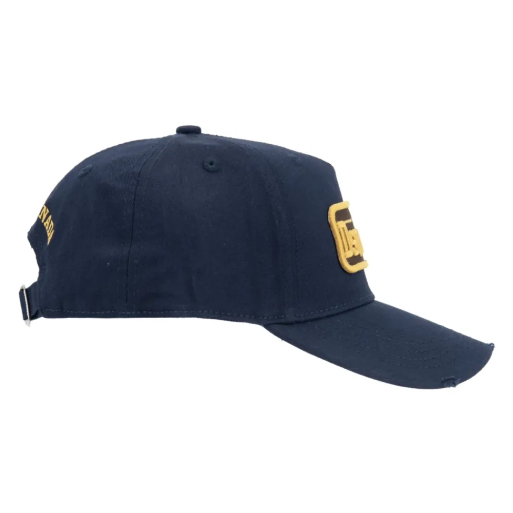 Heren Dsquared2 Petten^Geborduurd Logo Baseball Cap Distressed Klep