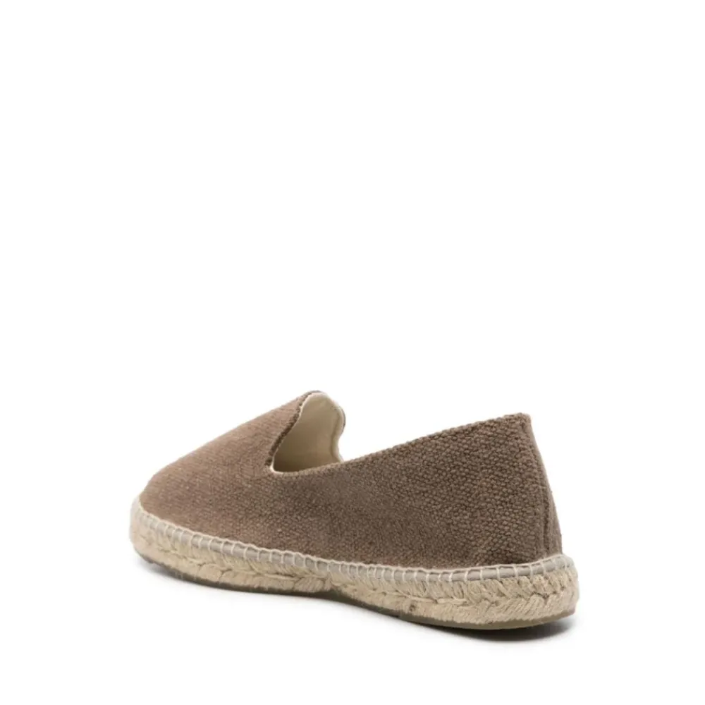 Heren Manebí Geborduurd Logo Canvas Platte Schoenen