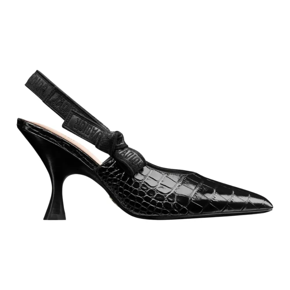 DAMES Dior Geborduurde Leren Slingback Pump