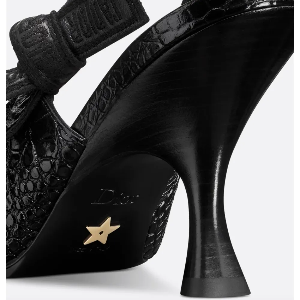 DAMES Dior Geborduurde Leren Slingback Pump