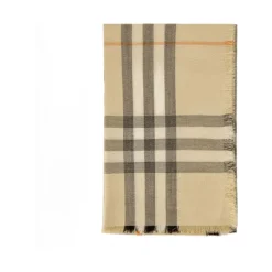 DAMES Burberry Sjaals|Sjaals^Geborduurde Sjaal van Wolmix