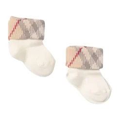 Burberry Ondergoed & Sokken^Gebreide Boord Baby Sokken