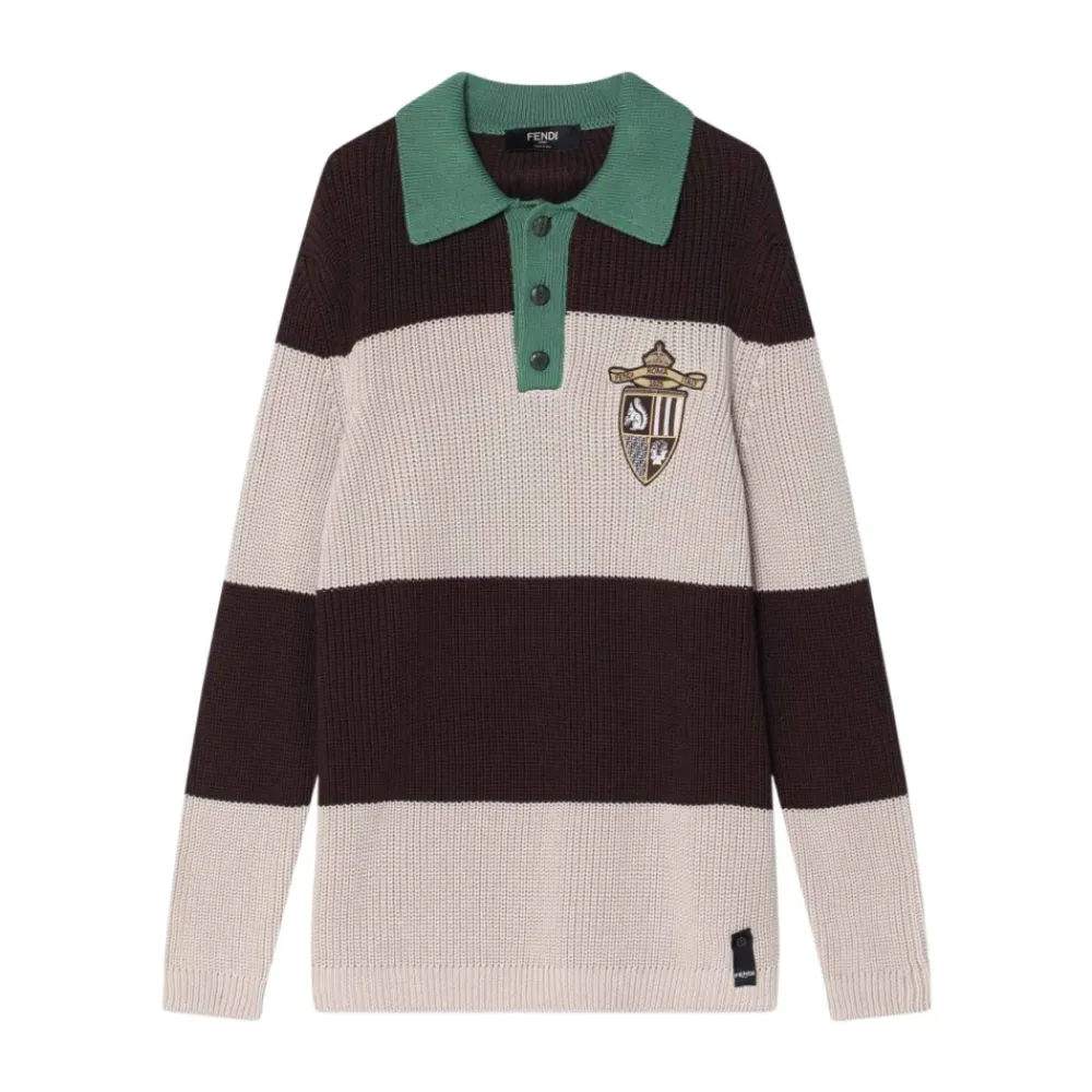 Heren Fendi Gebreide katoenen polo