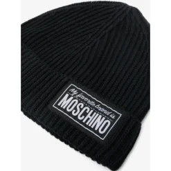 Moschino Mutsen En Petten^Gebreide Logo Beanie Hoed in