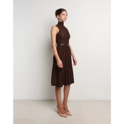 DAMES Elisabetta Franchi Gebreide Midi Jurk met Stralend Motief