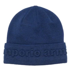 Armani Mutsen En Petten^Gebreide muts met omgeslagen rand