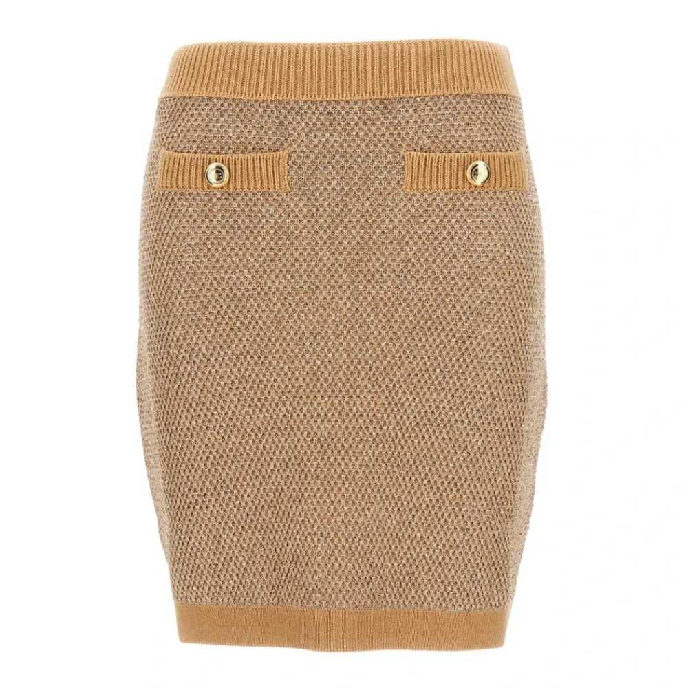 DAMES Elisabetta Franchi Rokken^Gebreide rok met pailletten