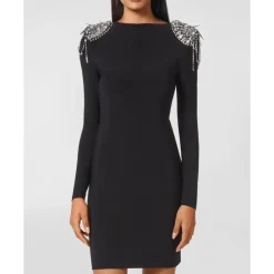 DAMES Philipp Plein Gedrapeerde Mini-jurk met Kristallen