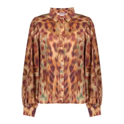 DAMES Geisha Gedrukte lange mouw blouse