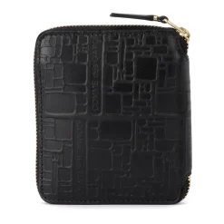 DAMES Comme des Garçons Gedrukte leren portemonnee met ritssluiting