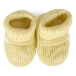 Little Bear Gele Gebreide Baby Slofjes