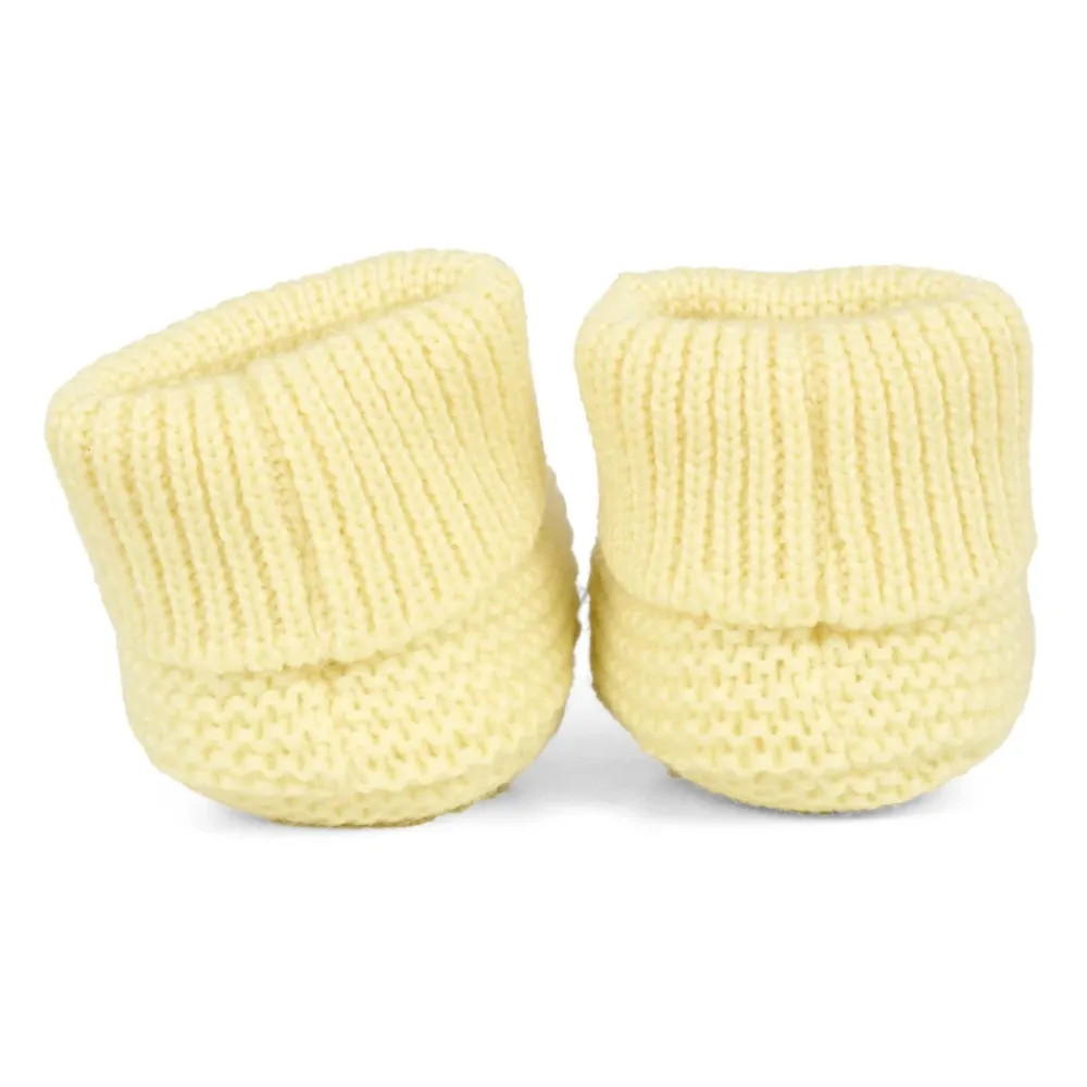 Little Bear Gele Gebreide Baby Slofjes
