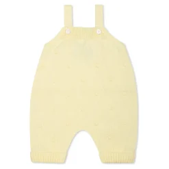 Little Bear Jumpsuits^Gele gestippelde katoenen tuinbroek