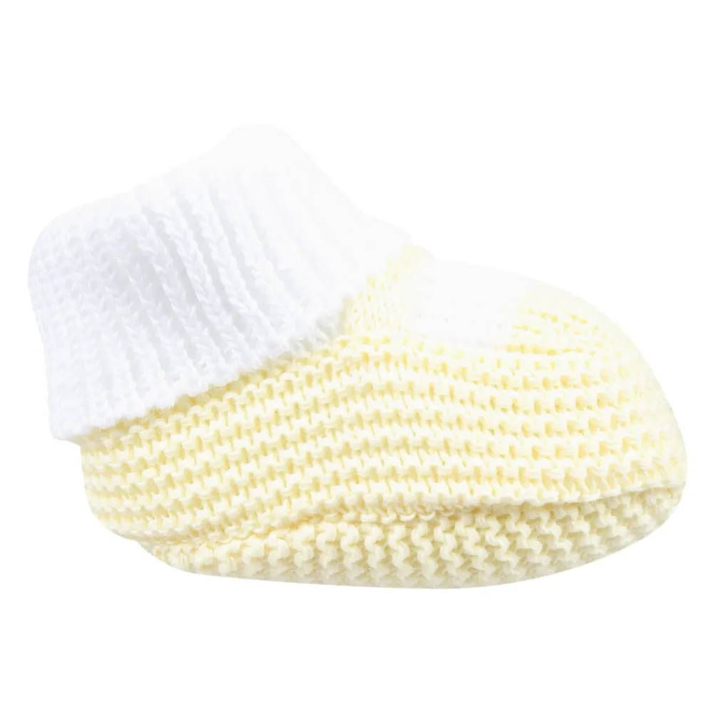 Little Bear Gele Katoenen Baby Slofjes