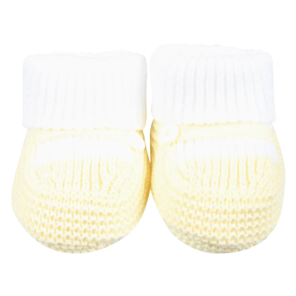 Little Bear Gele Katoenen Baby Slofjes