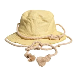 Heren Dolce & Gabbana Gele Wide Brim Bucket Hat met Logo